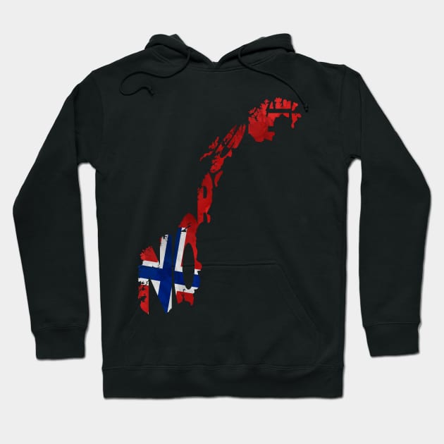 Norway Typo Map Hoodie by inspirowl